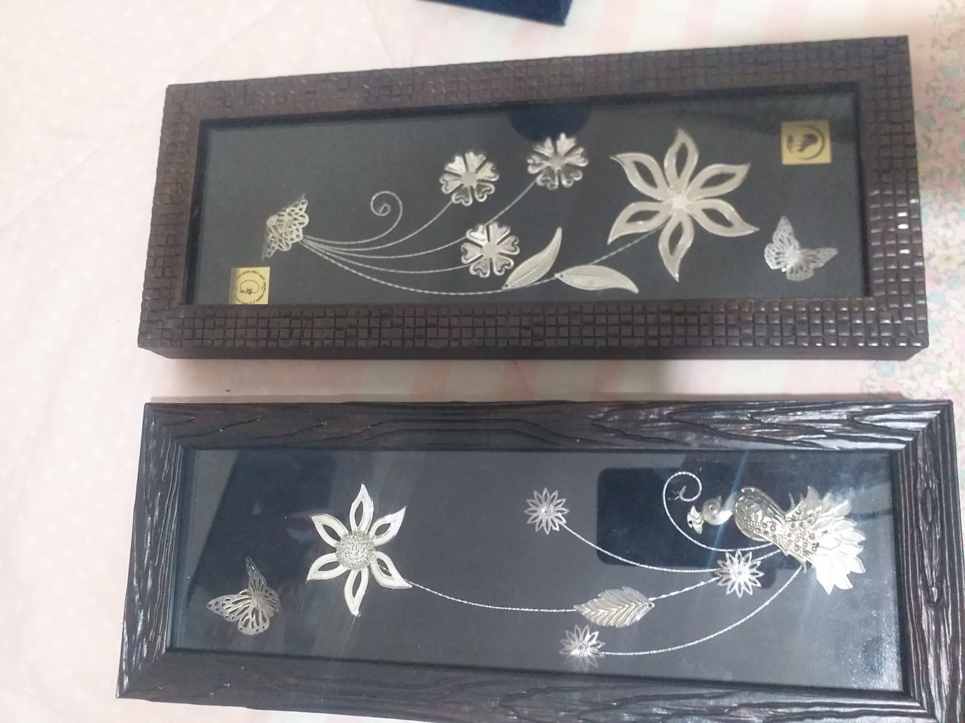 تابلو گل نقره